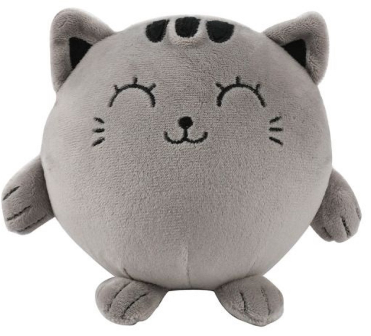 iTotal Pillow Squishy Plush GREY CAT Pluche Kussen Grijze Kat 14x13cm | Knuffel